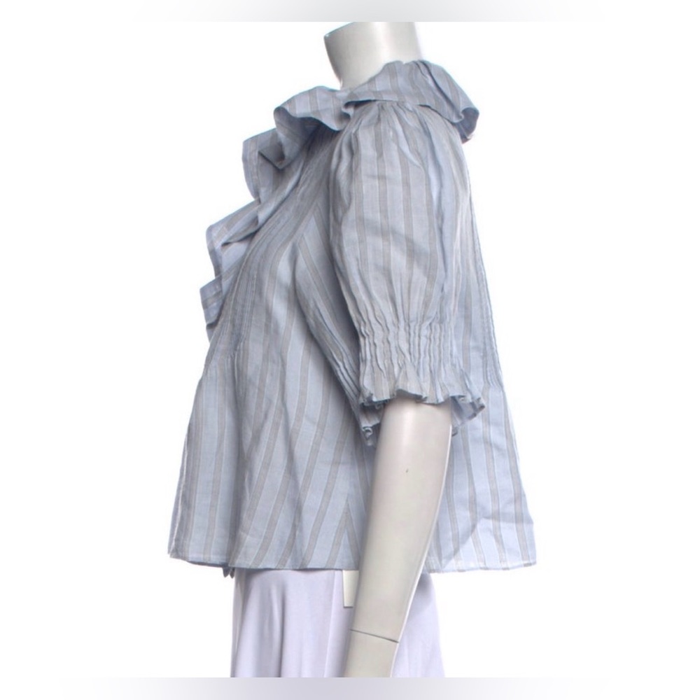 DOEN RUFFLE STRIPE TOP - M/L - Picture 3 of 7